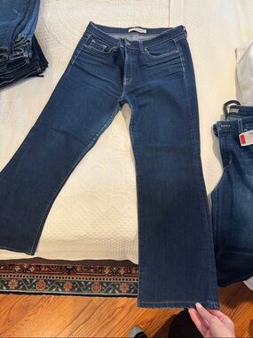 J Brand Dark Indigo Wide Leg Jeans